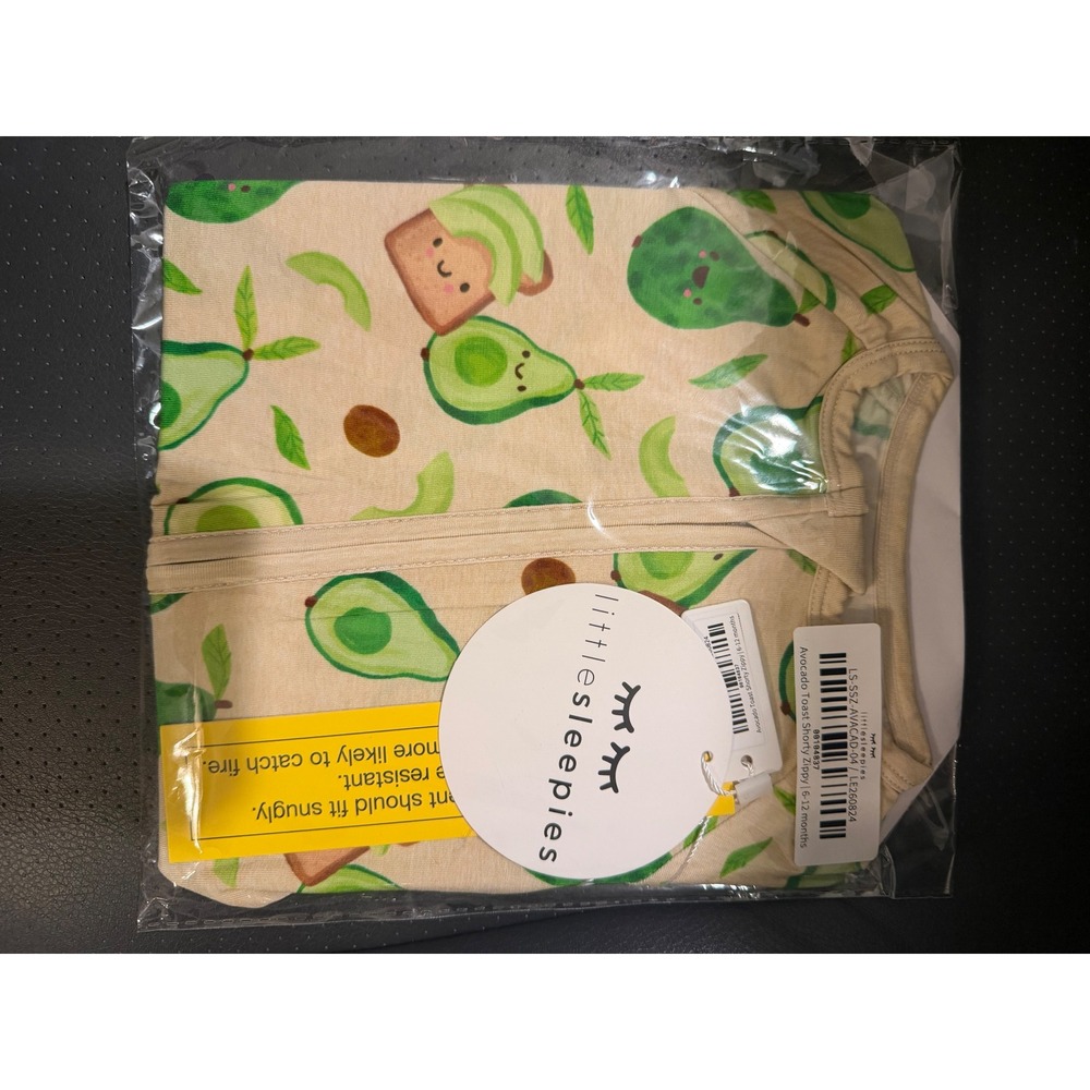 Little Sleepies Avocado Toast Shorty Zippy Bamboo Romper 6-12 Months‎